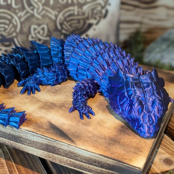 Bearded Dragon Scaled Lizard Reptile Flexible Articulated Fidget Toy 3D Printed - Picture 5 of 6